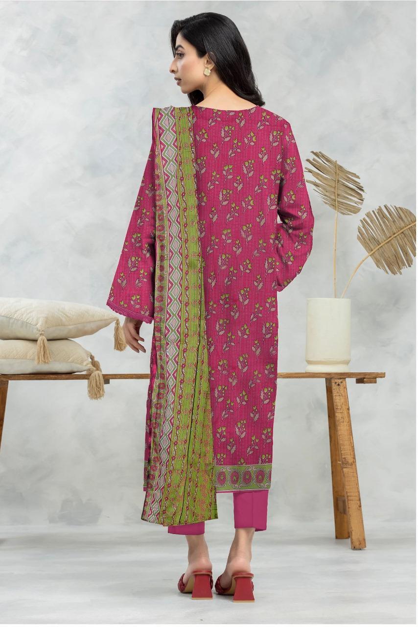 3 Pcs Women's Unstitched Printed Suit