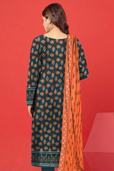 3 Pcs Women's Unstitched Khaddar Printed Suit