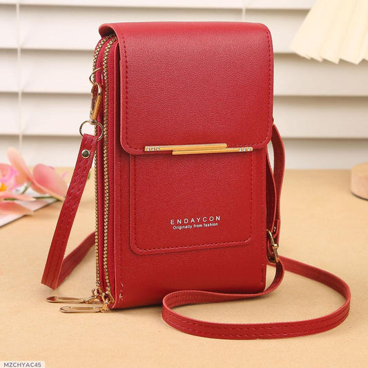 Korean Style Crossbody Bag Multi-function Key Zipper Vertical Wallet For Women