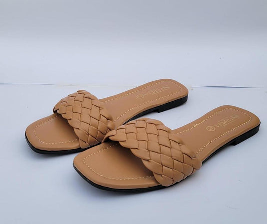 Elegant Women's Brown Rexine Flats  Semi-Formal Footwear