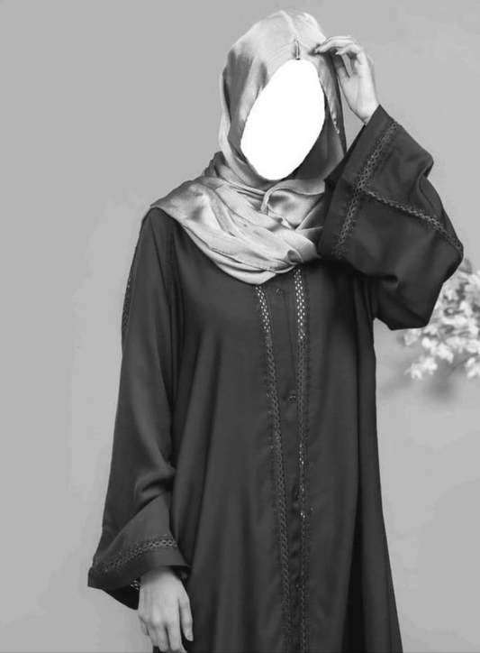 1 Pc Women's Stitched Nida Plain Abaya