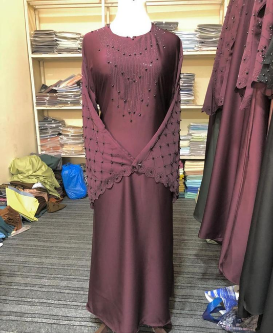 Nida Embroidered Full Abaya