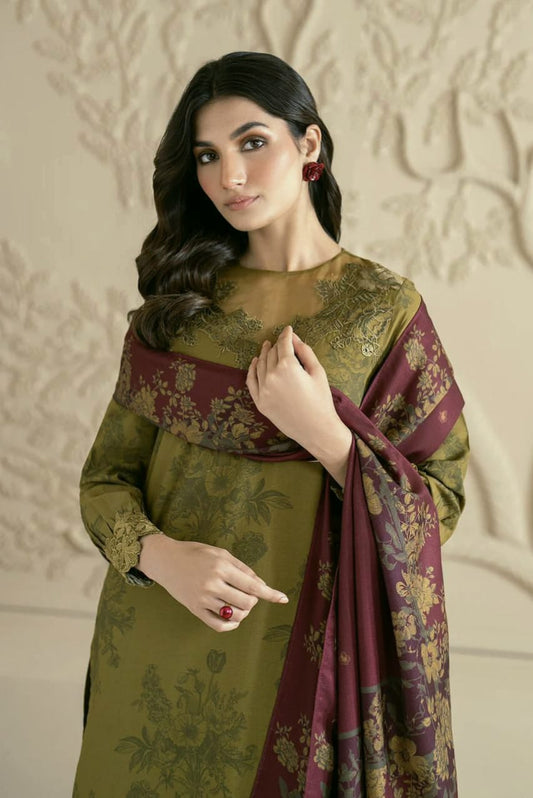 IZNIK lawn digital printed embroidered patch-work unstitced 3pc