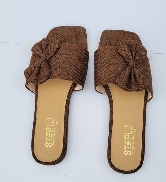 Elegant Women's Brown Rexine Flats  Semi-Formal Footwear