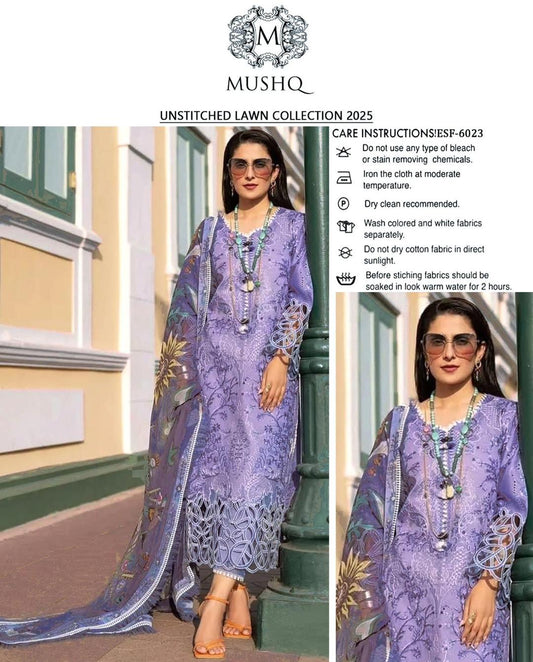 3 Pcs Women's Unstitched Embroidered Suit