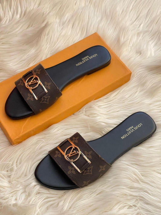 Women's Brown Synthetic Leather Semi-Formal Flats