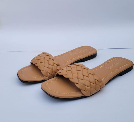 Elegant Women's Brown Rexine Flats  Semi-Formal Footwear